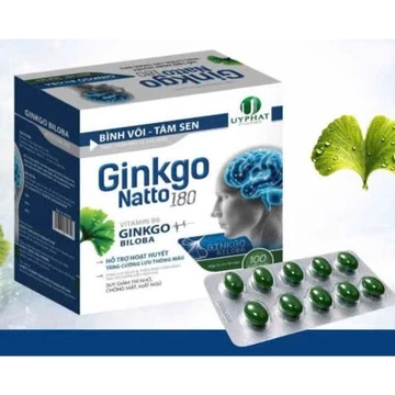 GINKGO NATTO 180- GIÚP BỔ NÃO - HOẠT HUYẾT DƯỠNG NÃO - HỖ TRỢ GIẢM RỐI LOẠN TIỀN ĐÌNH