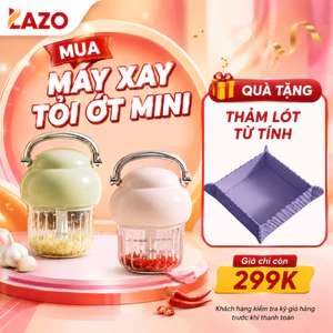 Máy xay đồ ăn dặm lưỡi dao 6 cánh, máy xay tỏi ớt Lazo động cơ mạnh mẽ 21000RPM