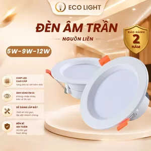 Đèn Led Âm Trần Không Viền , Đèn Downlight DOB công suất 5W, 9W, 12W Led Âm Trần 3 Màu Ánh Sáng