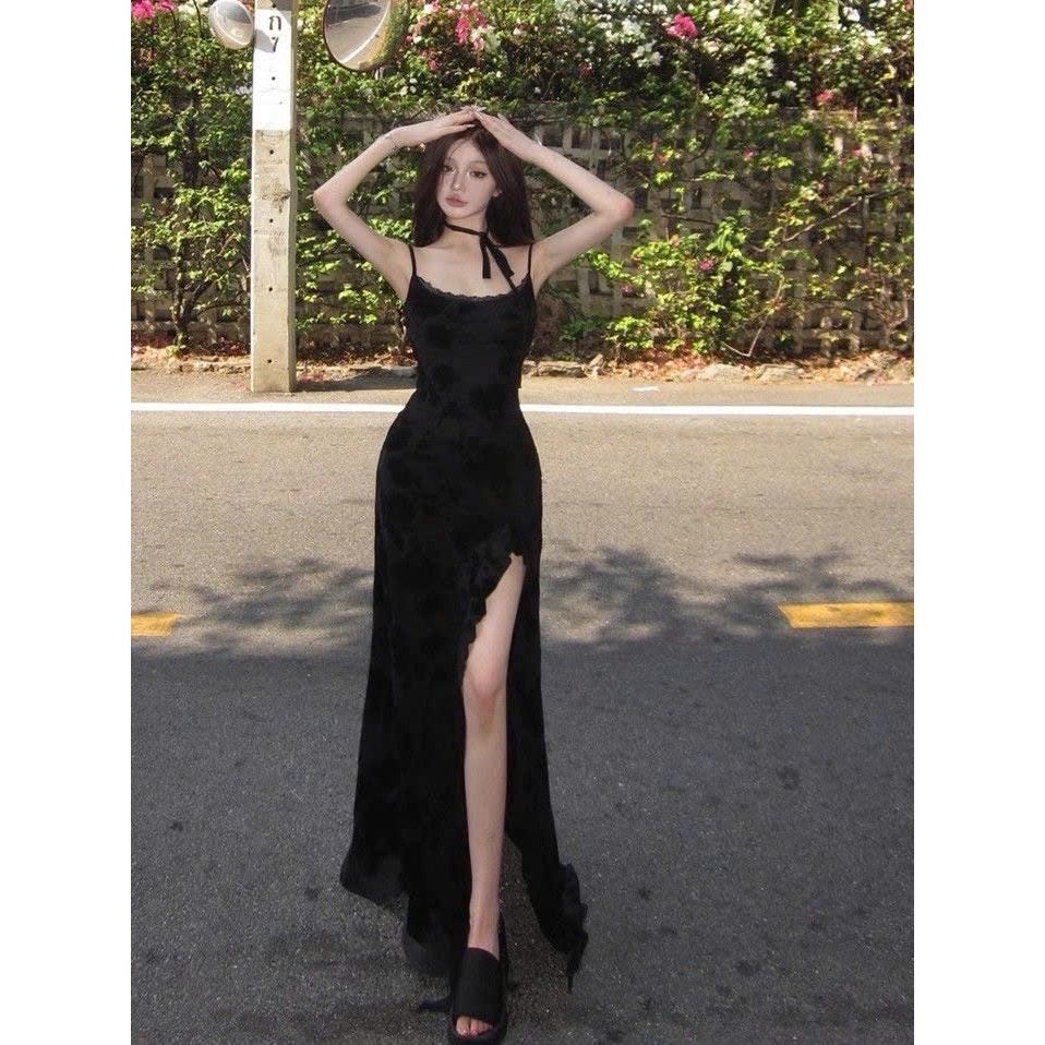 ARTEMIS DRESS Đầm midi 2 dây đầm body xẻ tà + áo khoác cardigan croptop SAM SAM BOUTIQUE | BigBuy360 - bigbuy360.vn