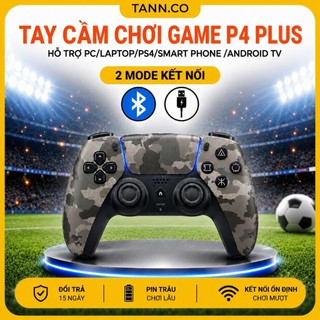 Tay Cầm Chơi Game P4 Plus T28 Tay Cầm Chơi Game Fifa Online 4 Không Dây Bluetooth Cho PC, Laptop, Điện Thoại