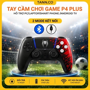 Tay Cầm Chơi Game P4 PLUS Cao Cấp Không Dây Bluetooth Hỗ Trợ PC/Laptop/Android/IOS/Android Tv/Tv Box