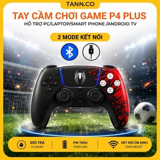 [HỎA TỐC] Tay Cầm Chơi Game P4 PLUS Cao Cấp Không Dây Bluetooth Hỗ Trợ PC/Laptop/Android/IOS/Android Tv/Tv Box