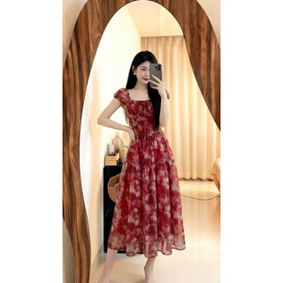 Đầm thiết kế voan tơ dáng dài đi biển Lora dress