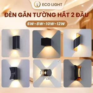 Đèn Gắn Tường Hắt 2 Đầu Trang Trí Phòng Khách Phòng Ngủ Hành Lang Lối Đi, Đèn hắt tia ốp