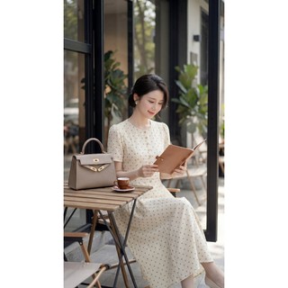 Đầm thiết kế chấm bi Melie dress dáng dài trẻ trung