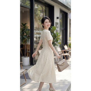 Đầm thiết kế chấm bi Melie dress dáng dài trẻ trung