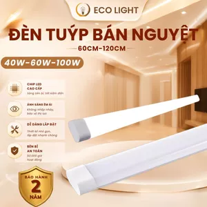 Đèn Tuýp LED Bán Nguyệt 40W 60W 100W - Tuýp Led 60cm, 1m2 Đầu Oval Sáng Tràn Viền - Bảo Hành 2 năm