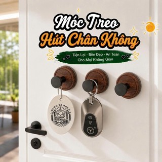 [Combo 5] Móc treo hút chân không chịu lực tốt - không cần đục tường - kiểu vân gỗ HomieTech