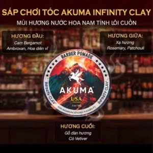 Sáp vuốt tóc AKUMA INFINITY CLAY tạo kiểu dễ dàng, giữ nếp cả ngày dài, không bóng dầu [ HÀNG CHÍNH HÃNG]