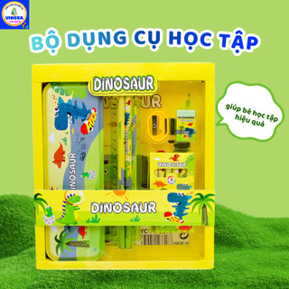 Bộ Dụng Cụ Học Tập Cho Bé Mẫu Siêu Nhân Nhện Spider Man Đầy Đủ Hộp Bút, Bút Chì, Thước, Tẩy, Máy Chuốt, Sáp Màu...