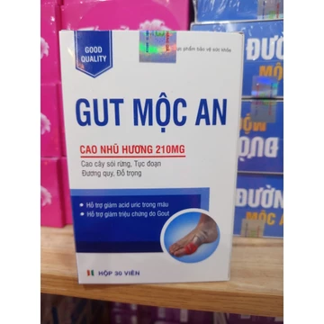 GUT MỘC AN LỌ 30 VIÊN - HỖ TRỢ GIẢM ACID URIC TRONG MÁU - GIẢM SƯNG TẤY ĐỎ CÁC KHỚP