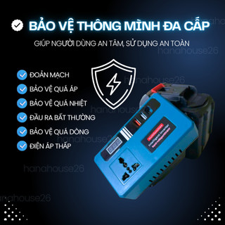 Đế Chuyển Đổi Nguồn Điện Cho Pin Makita, Chuyển 21V Lên 220V, Đèn LED USB Trang Bị Tiện Lợi Siêu Hot