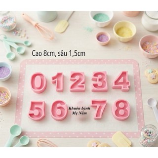 Bộ khuôn số silicon trang trí bánh rau câu