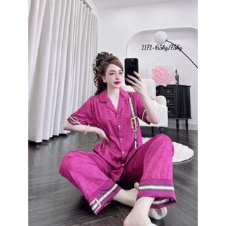 Bộ Đồ Pijama Latin  (Lụa Mịn) Cao Cấp có hai size  40-60 kg và 60-75 kg  Đỏ Hồng trẻ trung dễ thương
