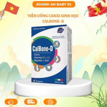 ( MẪU MỚI 60v) Viên uống Canxi sinh học CalBone-D 60 viên, giúp tăng khả năng hấp thu canxi,phát triển chiều bố cao