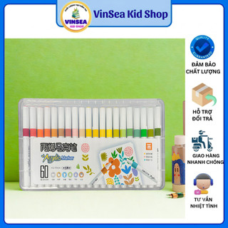 [60 màu] Combo 60 Màu Acrylic Marker Cao Cấp Hộp Nhựa 3 Tầng Màu Sắc Tươi Sáng - Bút Lông Màu Đẹp cho bé Thích Hội Hoạ