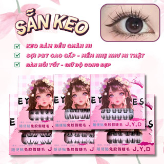 Mi giả sẵn keo Jyd, Lanyu Mi 6 hàng tự dính dễ gắn, sợi mi mỏng nhẹ không gây cộm mắt
