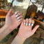 Nail box sơn trơn xanh pastel form tròn ngắn, móng tay giả basic tự gắn tại nhà TẶNG KEO LEUBOX