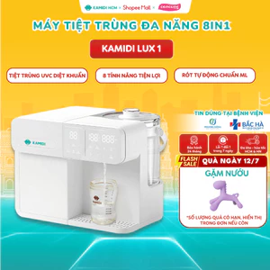 Máy Đa Năng 8in1 Tiệt Trùng UV Đun Nước KAMIDI LUX 1 Tiệt Trùng Bình Sữa Đun Nước Pha Sữa Cho Bé