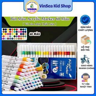 Hộp 60 Bút Màu Acrylic Marker Cao Cấp - Sáng Tạo Không Giới Hạn