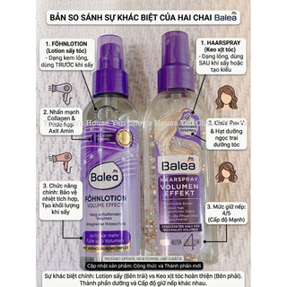Xịt phồng tóc trước khi sấy Balea 150ml