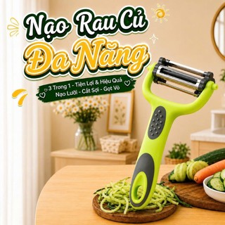Nạo rau củ đa năng 3 lưỡi nạo không gỉ siêu bền an toàn khi tiếp xúc với thực phẩm siêu bền HomieTech