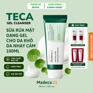 [MADECA21] Sữa rửa mặt tinh chất rau má cho da mụn dạng gel Madeca 21 TECA Solution Sooting Gel Cleanser dịu da nhạy cảm