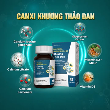 Viên Uống Canxi Khương Thảo Đan - Bổ Sung Canxi Hỗ Trợ Xương và phòng ngừa Loãng Xương - Lọ 30 viên