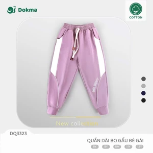 Quần Dài Bé Gái Bo Gấu Khoẻ Khoắn Dokma Mã DQ2417 DQ3323