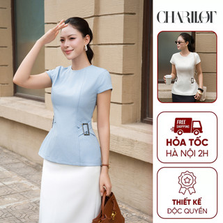 Áo Kiểu Nữ MILA Chất Crepe CHARLLOT Chiết Eo Co Giãn Mềm Mát Ít Nhăn Mặc Đi Làm Thanh Lịch