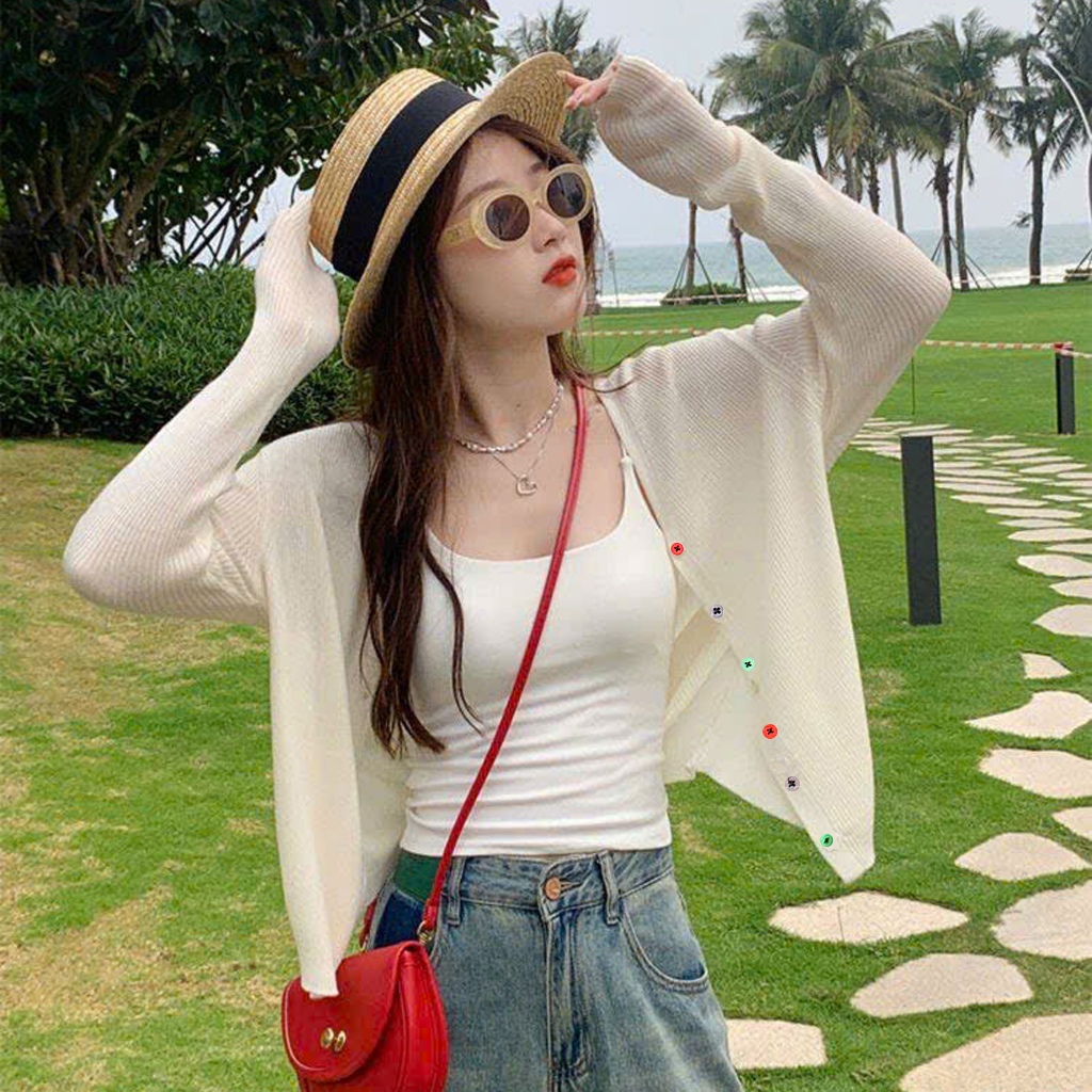 Áo Khoác Cardigan SUKIYA Dệt Kim Mỏng Tay Dài Cổ Chữ V Thời Trang Mùa Hè Cho Nữ AL125 | BigBuy360 - bigbuy360.vn