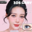 Lens mắt 306 Gray màu xám sáng không viền nổi bật, size nhỏ - LUNA EYES brand