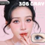 Lens mắt 306 Gray màu xám sáng không viền nổi bật, size nhỏ - LUNA EYES brand