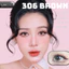 Lens mắt 306 Gray màu xám sáng không viền nổi bật, size nhỏ - LUNA EYES brand