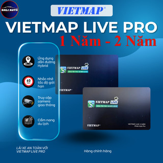 Thẻ VIETMAP LIVE PRO 1 năm, 2 năm - Chỉ dẫn giao thông,Kết nối Apple CarPlay  và Android Auto