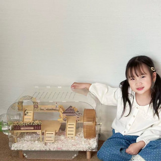 lồng nuôi hamter size to 50cm mika full y hình đầy đủ tặng đô chăm bé hamter