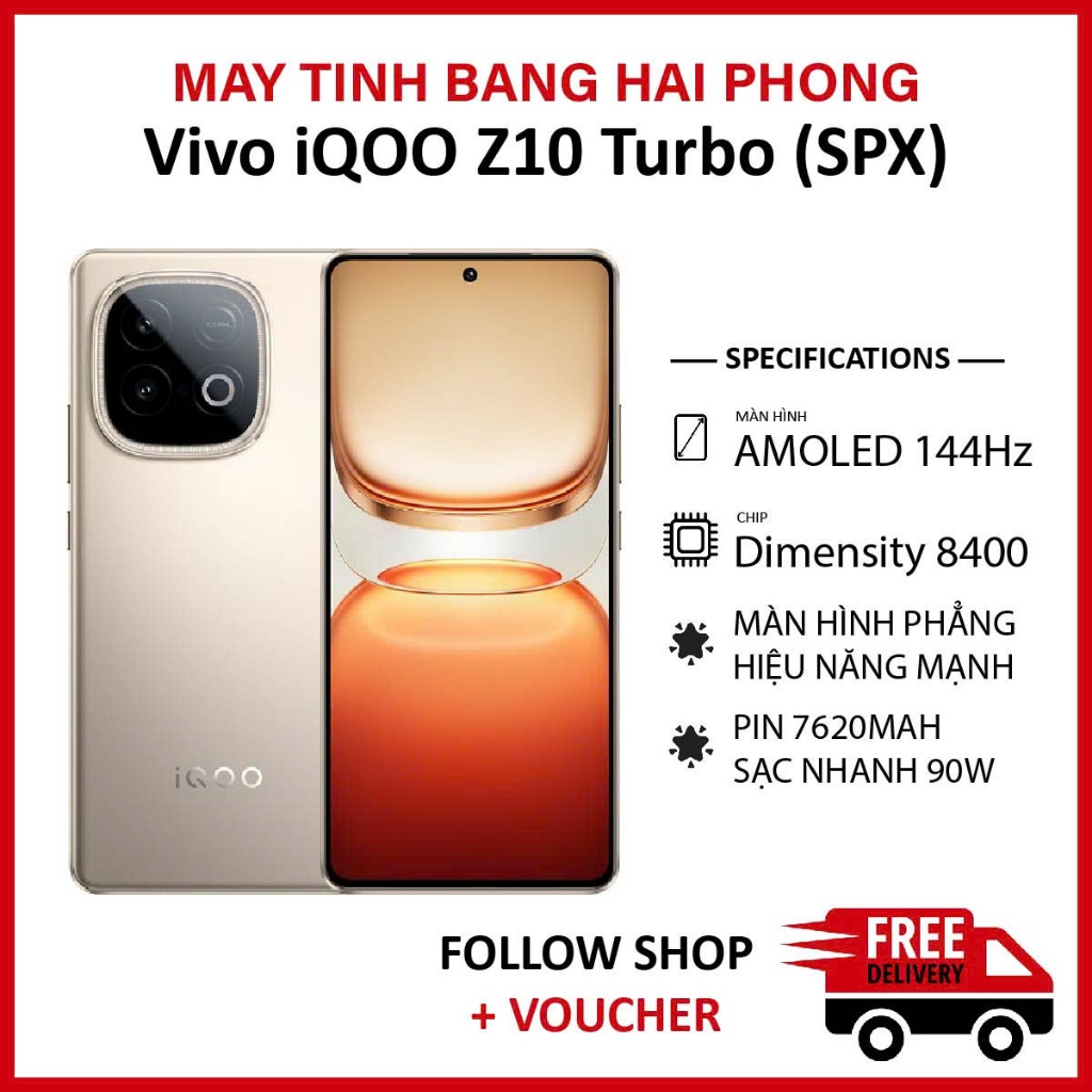 [Máy Cũ] Điện thoại Vivo iQOO Z10 Turbo, RAM 12/256GB chip Dimensity 8400 màn AMOLED 1.5K sạc 90W pin 7620mAh | BigBuy360 - bigbuy360.vn