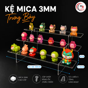 Kệ Mica Bậc Thang 2-3-4-5 Tầng Trong Suốt Cao Cấp Khay Trưng Bày Mỹ Phẩm, Skincare, Đồ Lưu Niệm, Mô Hình Decor