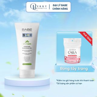 Sữa rửa mặt BABE Stop AKN Purifying Cleansing gel cho da dầu mụn pH 5.0