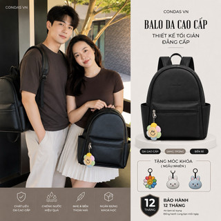 [ DEAL MỞ BÁN ] Balo Da Condas Basic , Balo Basic Nam Nữ Đựng Vừa Laptop 15,6inch Da Cao Cấp Chống Nước A04
