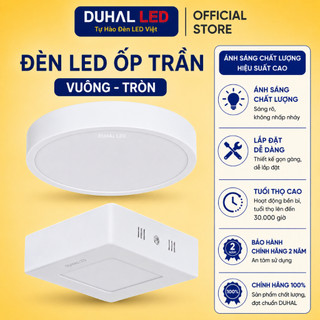 Đèn ốp trần, đèn led trần nhà vuông, tròn ốp phòng khách, ban công, phòng ngủ DUHAL KDGC