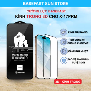 Kính Cường Lực 3D Basefast Trong Suốt Chuẩn Hiển Thị HD Dán Màn Hình Trước