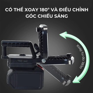 Đèn led 35/55 mắt siêu sáng sử dụng chân pin phổ thông MAKITA có 2 chế độ sáng, có 2 cổng sạc USB
