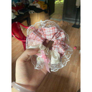Scrunchie Handmade Hot Trend | Dây Buộc Tóc Nữ Caro, Ren, Hoa Nhí
