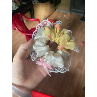 Scrunchie Handmade Hot Trend | Dây Buộc Tóc Nữ Caro, Ren, Hoa Nhí
