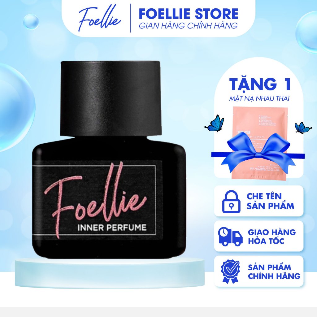 [CHE TÊN SP] Nước hoa vùng kín Foellie Eau De Bijou 5ml quyến rũ sang trọng hương hoa hồng đen