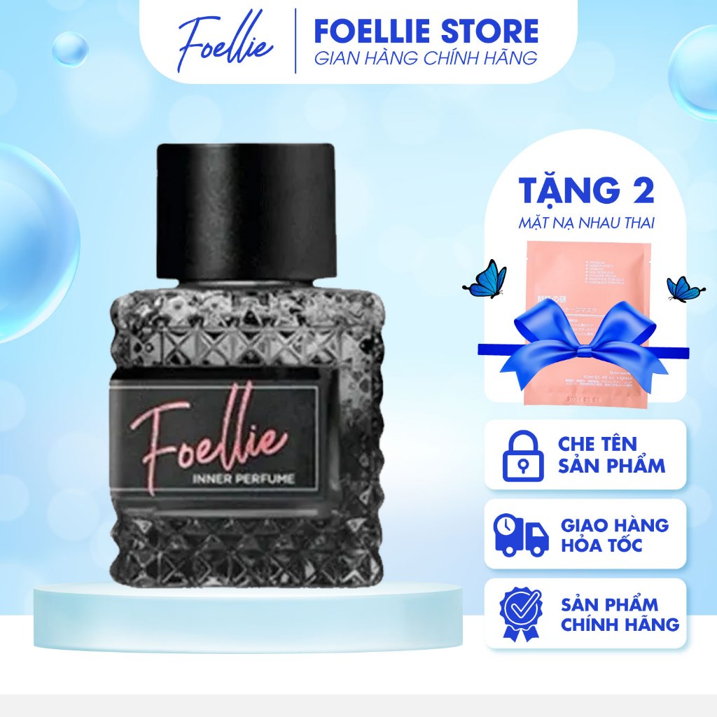 [CHE TÊN] Nước hoa vùng kín Foellie hương hoa hồng đen quyến rũ 10ml - Eau De Bijou Inner Perfume