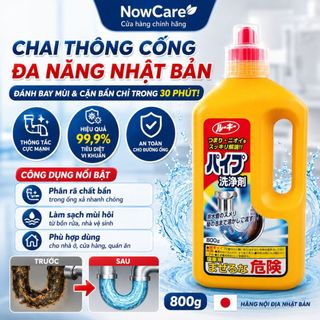 Chai Nước Thông Tắc Cống, Rookie Nhật Bản, Nước Tẩy Rửa Đường Ống, Thoát Nước Nhanh Ngừa Tắc Cống Khử Mùi Bồn Rửa 800g