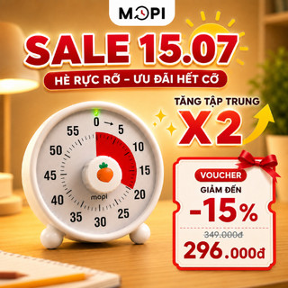 Đồng hồ đếm ngược Pomodoro học bài tập trung, Mopi timer MP038 quản lý thời gian trẻ em, đồng hồ hẹn giờ nấu ăn mini